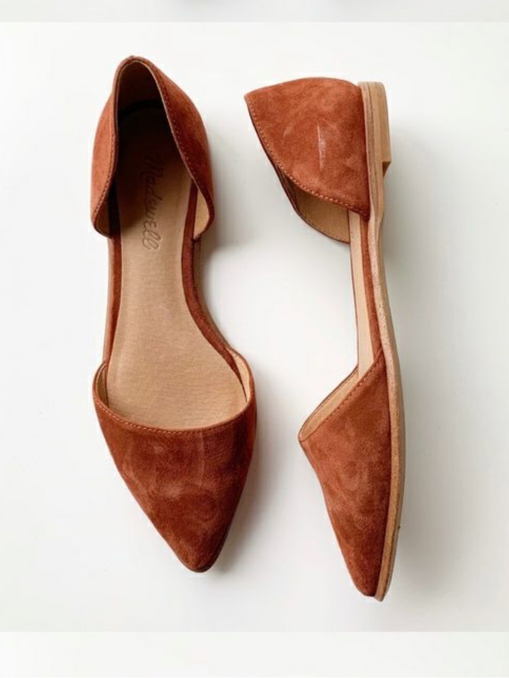 Madewell Arielle D’Orsay Suede Pointed Toe Flats